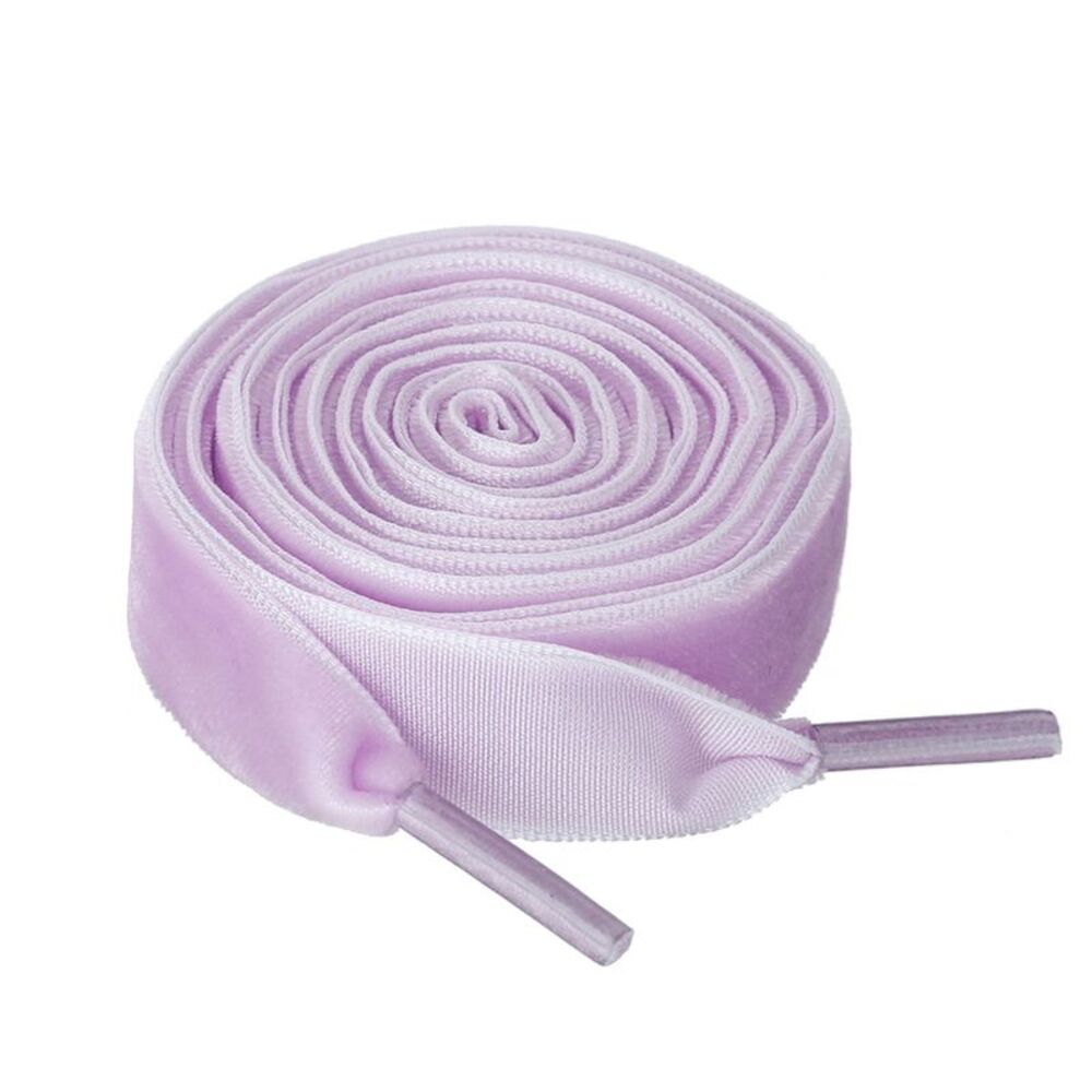 Flat Velvet 0.6 Inches Wide Ribbon Shoe Laces Strings Light Purple